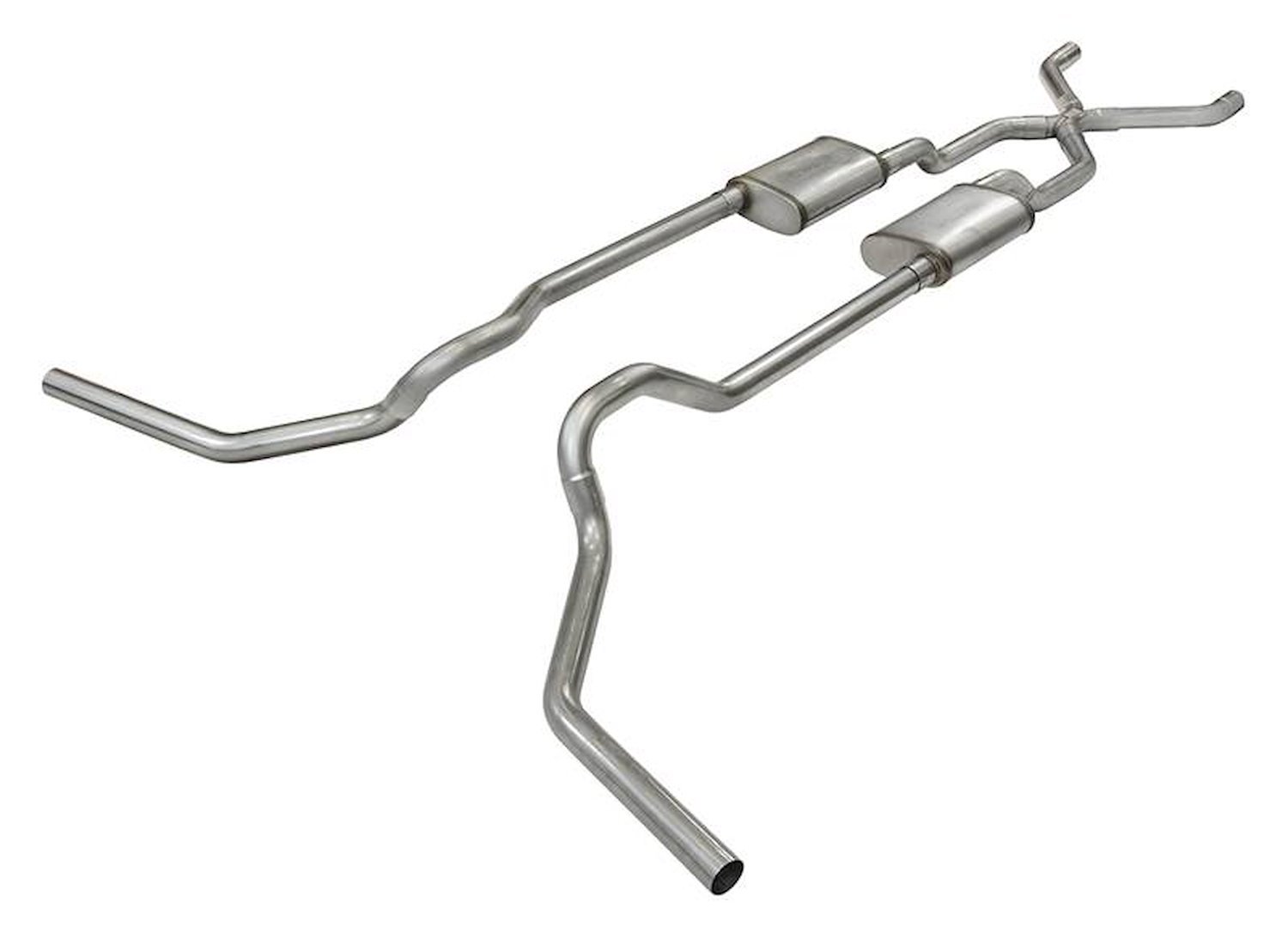 Race-Pro Crossmember-Back Exhaust System 1965-1976 Ford Truck 2WD