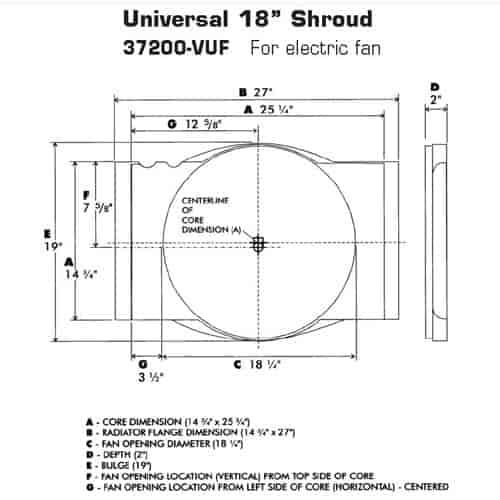Universal Electric Fan Shroud