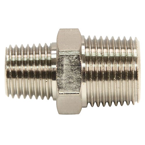 Union Reducer Fitting 3/8" NPT Male Thread to 1/4" NPT Male Thread