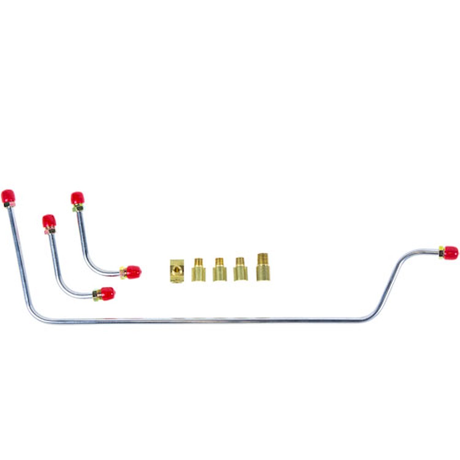 59 -61 Dual Quad. - Fuel Pump to Carb. Line 2 Lines 5 Fittings 7 Pcs.