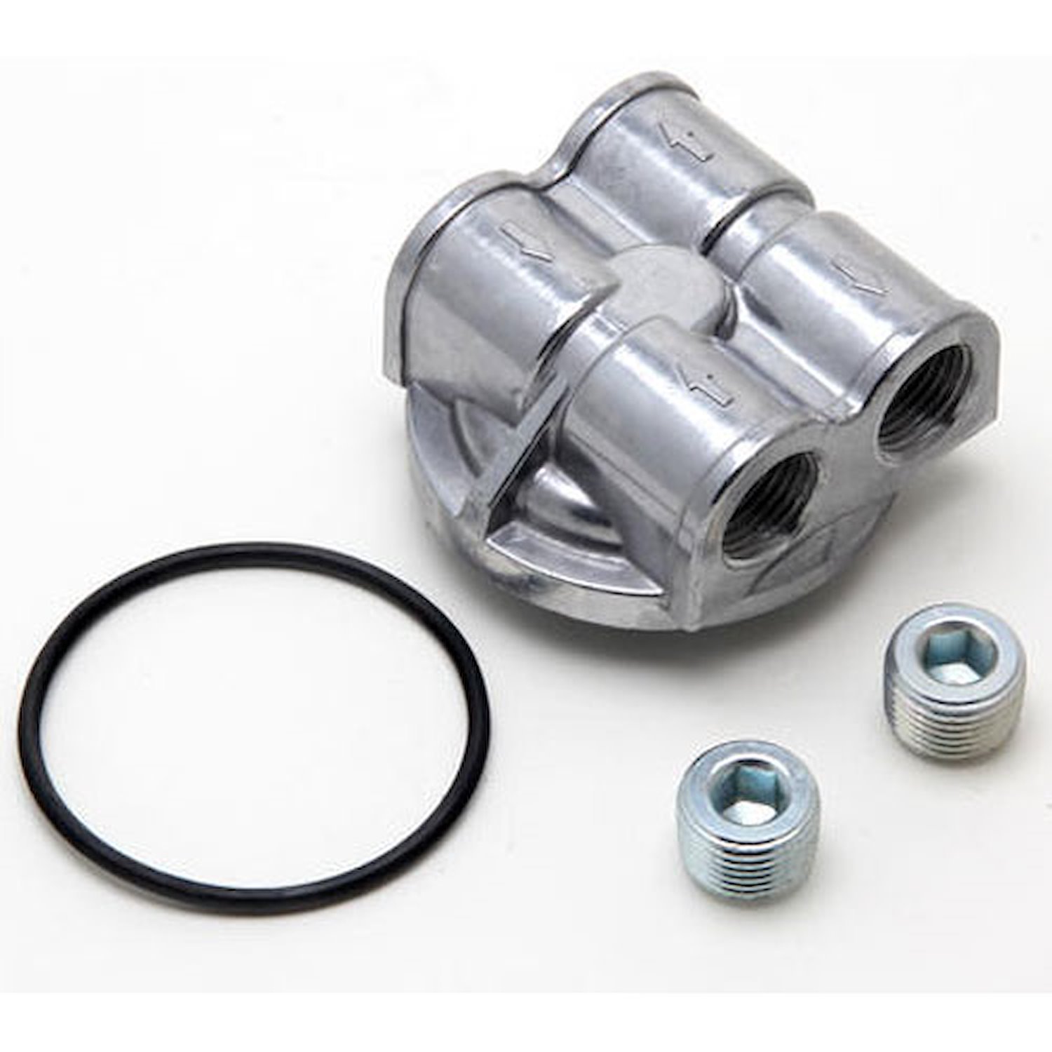 Spin-On 90° Oil Filter Bypass Adapter GM 4 Cylinder/V6 and Imports