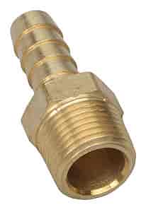 Straight Brass Fuel Fitting 3/8" NPT to 3/8" I.D. Barbed Hose