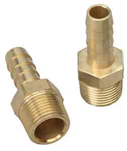 Straight Brass Fuel Fittings 3/8" NPT to 3/8" I.D. Barbed Hose