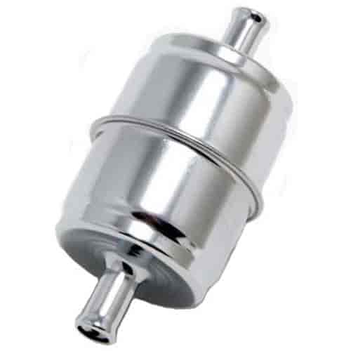Disposable Chrome Fuel Filter 3/8" Inlet/Outlet