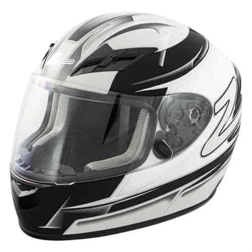 FS-9 Motorcycle Helmet Silver/Black Large