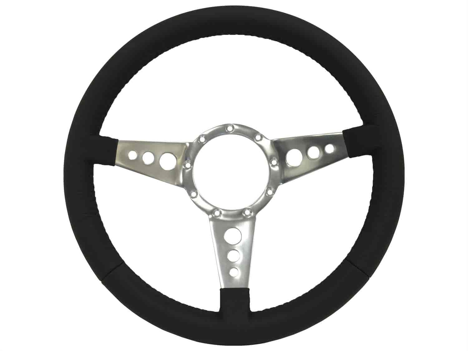 S9 Sport Steering Wheel, 14 in. Diameter, Premium Black Leather Grip
