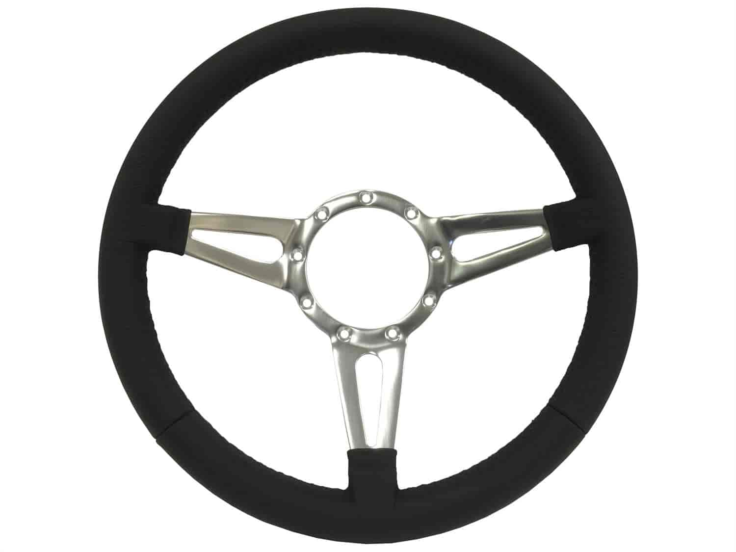 S9 Sport Steering Wheel, 14 in. Diameter, Premium Black Leather Grip