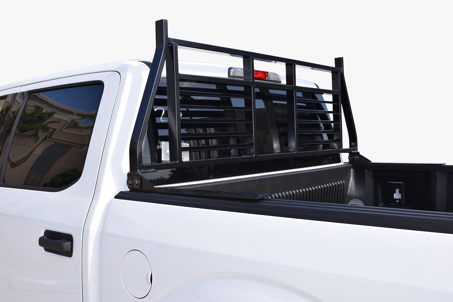 Headache rack enhances work truck appearance while maintaining the right amount of protection. Featu