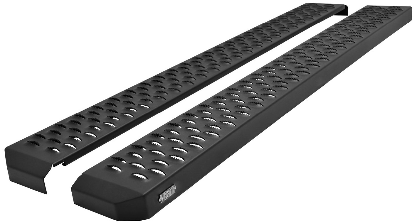 Grate Steps Running Boards fits Select Late-Model Ford Bronco 2-Door [Textured Black Powder-Coated Finish]