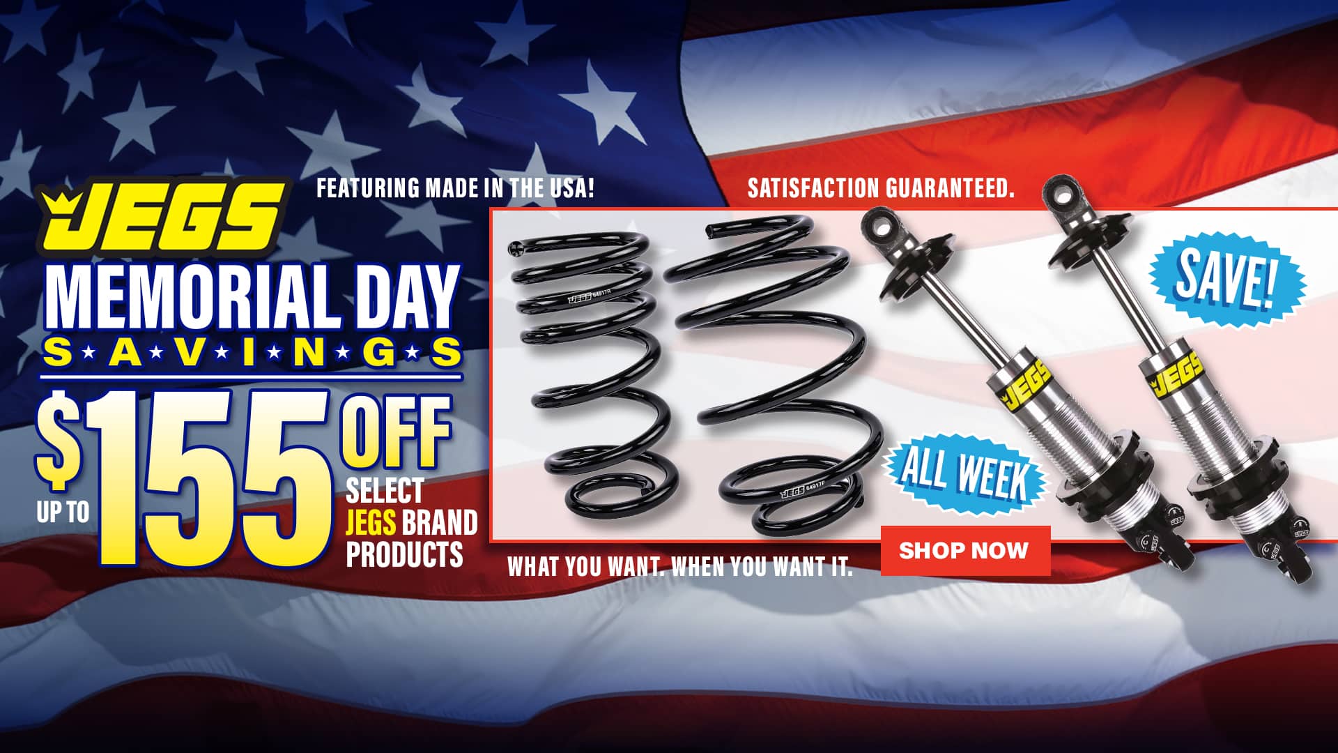 JEGS Memorial Day Savings - Up To $155 Off Select JEGS Brand Products!
