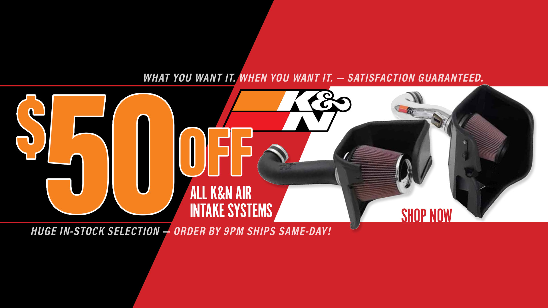 Save $50 on All K&N Air Intake Systems