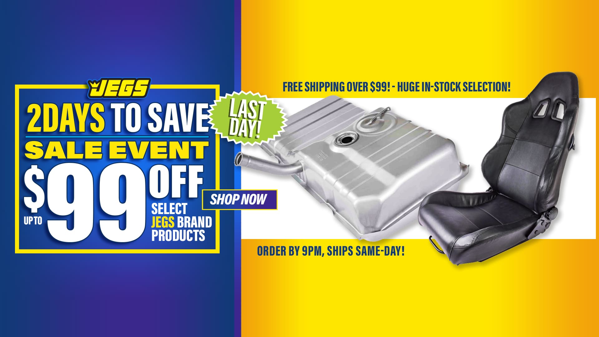 JEGS 2Day Up To $99 Off Select JEGS Brand Products Last Day