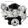 FDS-LS7-151-E Front Drive System for LS7 [With Edelbrock Water Pump, Polished, w/ AC and Power Steering, On-Board Reservoir]