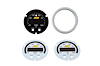 X-Series Oil/Fuel Pressure Gauge Accessory Kit Includes Silver Bezel And Black Fuel Faceplate, White Oil And Fuel Faceplates. - image 1