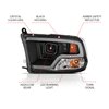 111404 Projector Black Housing Halogen Headlights Fits Select Dodge/Ram 1500, 2500, 3500 Trucks [Plank Style, Clear Lens] - image 4