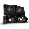 111452 Black Housing Headlights 2003-2006 Chevy Silverado 1500