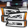 111501 Crystal Headlight Set Fits Select GM Truck/SUV