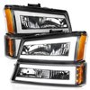 111501 Crystal Headlight Set Fits Select GM Truck/SUV - image 2