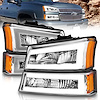 111502 Crystal Headlight Set Fits Select GM Truck/SUV