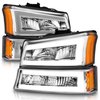 111502 Crystal Headlight Set Fits Select GM Truck/SUV - image 2