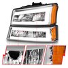 111502 Crystal Headlight Set Fits Select GM Truck/SUV - image 3