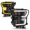 LED Projector Black Housing Headlights 2015-2017 Ford F-150 Pickup Truck, with Switchback Light Bar - image 2