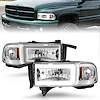 111555 LED Crystal Headlight Set 1994-2001 Dodge Ram 1500, 1994-2002 Dodge Ram 2500, 1994-2002 Dodge Ram 3500