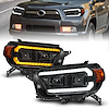 111602 Projector Plank Style Headlights w/Sequential Turn Signals and DRLs for 2010-2013 Toyota 4Runner [Black Housings]