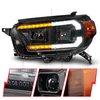 111602 Projector Plank Style Headlights w/Sequential Turn Signals and DRLs for 2010-2013 Toyota 4Runner [Black Housings] - image 3