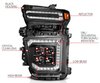 111619X Full LED Z-Series Projector Headlights for 2020-2024 Chevy Silverado 2500, 3500 HD Trucks - image 2