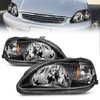 Black Housing Headlights 1999-2000 Honda Civic - image 2