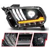121577 LED Black Housing Projector Headlights 2010-2014 Ford Mustang - image 2