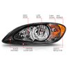 131032 Crystal Headlight Set 2008-2016 International ProStar - image 4