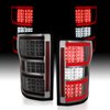 321339 Chrome Housing LED Tail Lights for 2018-2020 Ford F-150 [Red Light Bar, Smoke Lens] - image 2