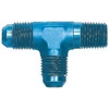 -06AN Dash x 1/4in. Pipe x -06AN Dash Aluminum Blue Anodized - Male Run Tee - image 1