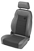 39461-09 TrailMax II Pro Jeep Seat for 1976-2006 Jeep CJ/Wrangler [Left/Driver Side, Charcoal Vinyl w/Cloth Insert]