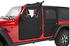 Fabric Door Set, Black Twill, 2 pc., Rear, Fits Factory Soft Top/All Bestop Soft Tops w/Factory Door Surrounds And Door Strikers