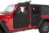 Fabric Door Set, Black Twill, 2 pc., Rear, Fits Factory Soft Top/All Bestop Soft Tops w/Factory Door Surrounds And Door Strikers - image 2