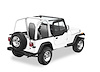 51786-15 Upper Door Sliders for 1988-1995 Jeep Wrangler [Black Denim]
