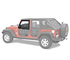 HighRock 4x4 Element Upper Fabric Half Doors, Black Twill, Front, Incl. 2 Upper Door Frames w/Fabric Skins, Fits PN[51796/51810]