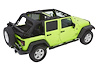 54423-17 Trektop Glide Slantback Soft Top for 2007-2018 Jeep Wrangler JK 4-Door, Premium Black Twill