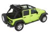 54423-17 Trektop Glide Slantback Soft Top for 2007-2018 Jeep Wrangler JK 4-Door, Premium Black Twill - image 4