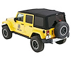 Supertop Squareback Soft Top, Matte Black, No Doors Included, Tinted Side/Rear Windows, - image 1