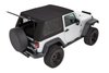 54862-17 Trektop Pro Hybrid Slantback Soft Top, 2007-2018 Jeep Wrangler JK 2-Door, Premium Black Twill - image 2