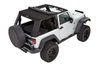 54862-17 Trektop Pro Hybrid Slantback Soft Top, 2007-2018 Jeep Wrangler JK 2-Door, Premium Black Twill - image 3