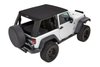54862-17 Trektop Pro Hybrid Slantback Soft Top, 2007-2018 Jeep Wrangler JK 2-Door, Premium Black Twill - image 4