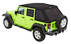 54923-17 Trektop Glide Slantback Soft Top for 2007-2018 Jeep Wrangler JK 4-Door [Black Twill] - image 1
