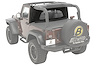 Windjammer Wraparound Wind Screen, Black Diamond, Requires Soundbar Cap [80040-35] And Factory Door Surrounds,