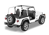 Duster Deck Cover, Black Denim, w/Factory Soft Top Bow Folded Down,