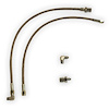 Front Stainless Steel Braided Brake Line Kit For 7/16-24 Hardline Fitting
